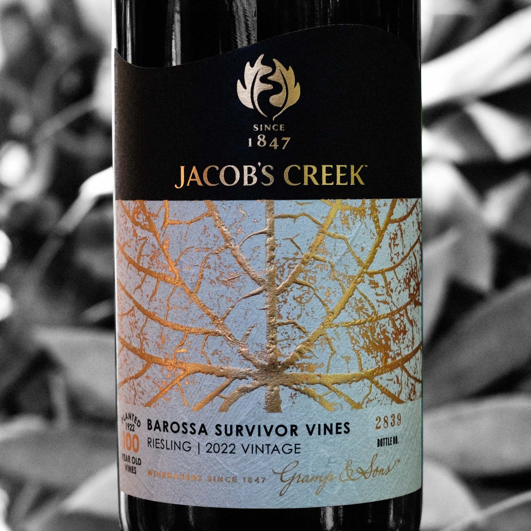 Jacob’s Creek Survivor Vines 1922 Block 2 Riesling 2022 Barossa, SA