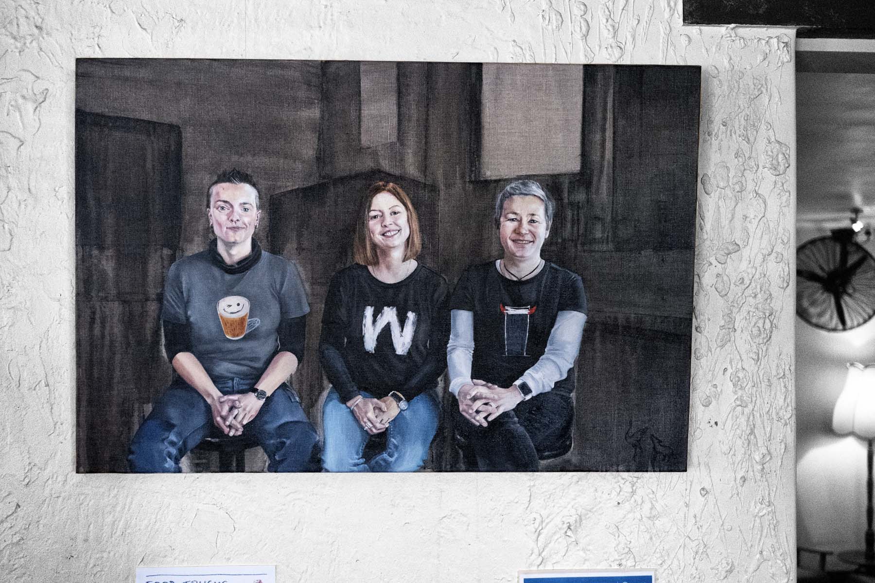 Portrait of Jade, Liz and Trotty at The Wheaty